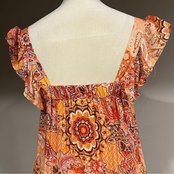 KNOX ROSE Maxi Floral Paisley Dress with pockets Size large - Picture 8 of 13